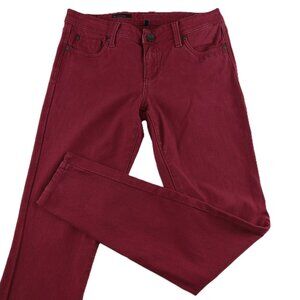 Kut From The Kloth Women's Mia Toothpick Skinny Jeans Size 6 Red Mid Rise